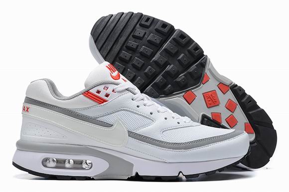 Nike Air Max BW Men's Shoes White Grey Red-23